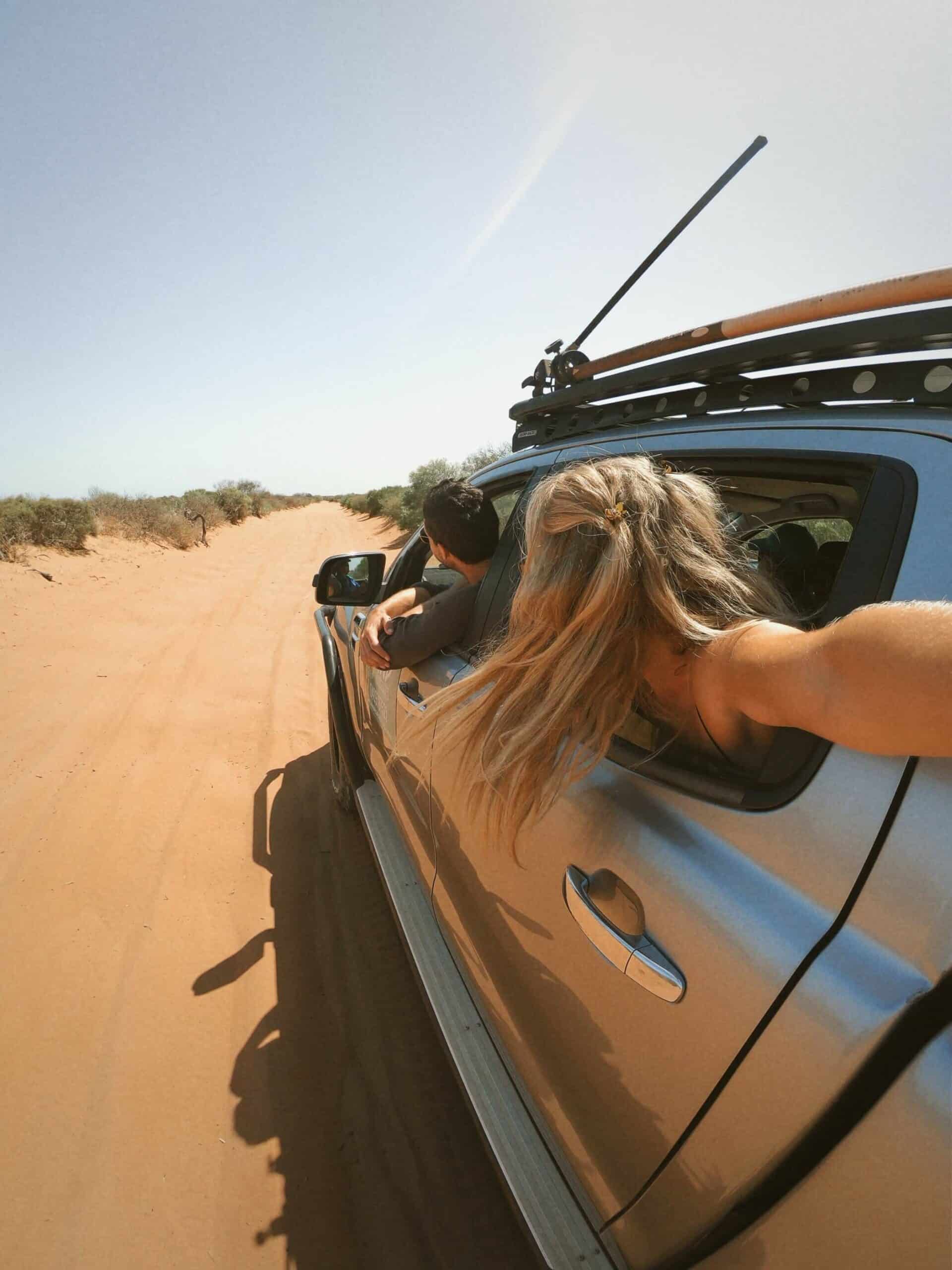 Australia road trip in a campervan.